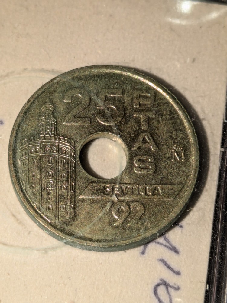 25 Pasetas Spain Seville 1992 Uncirculated