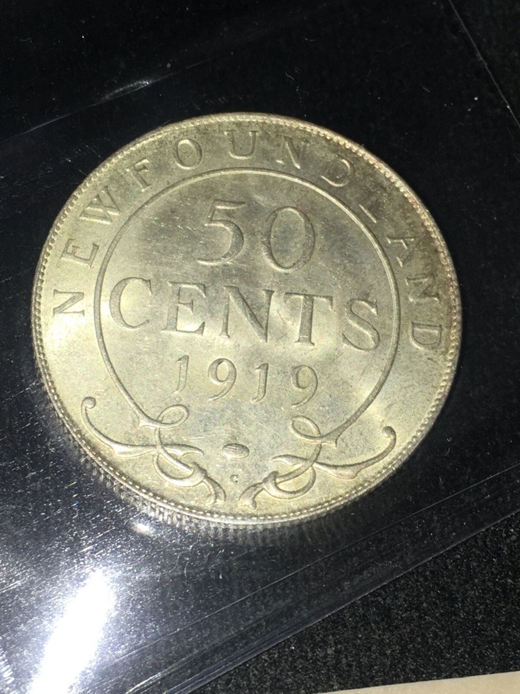 1919C Newfoundland, ¢50 Cent, ICCS Graded, **MS-64**