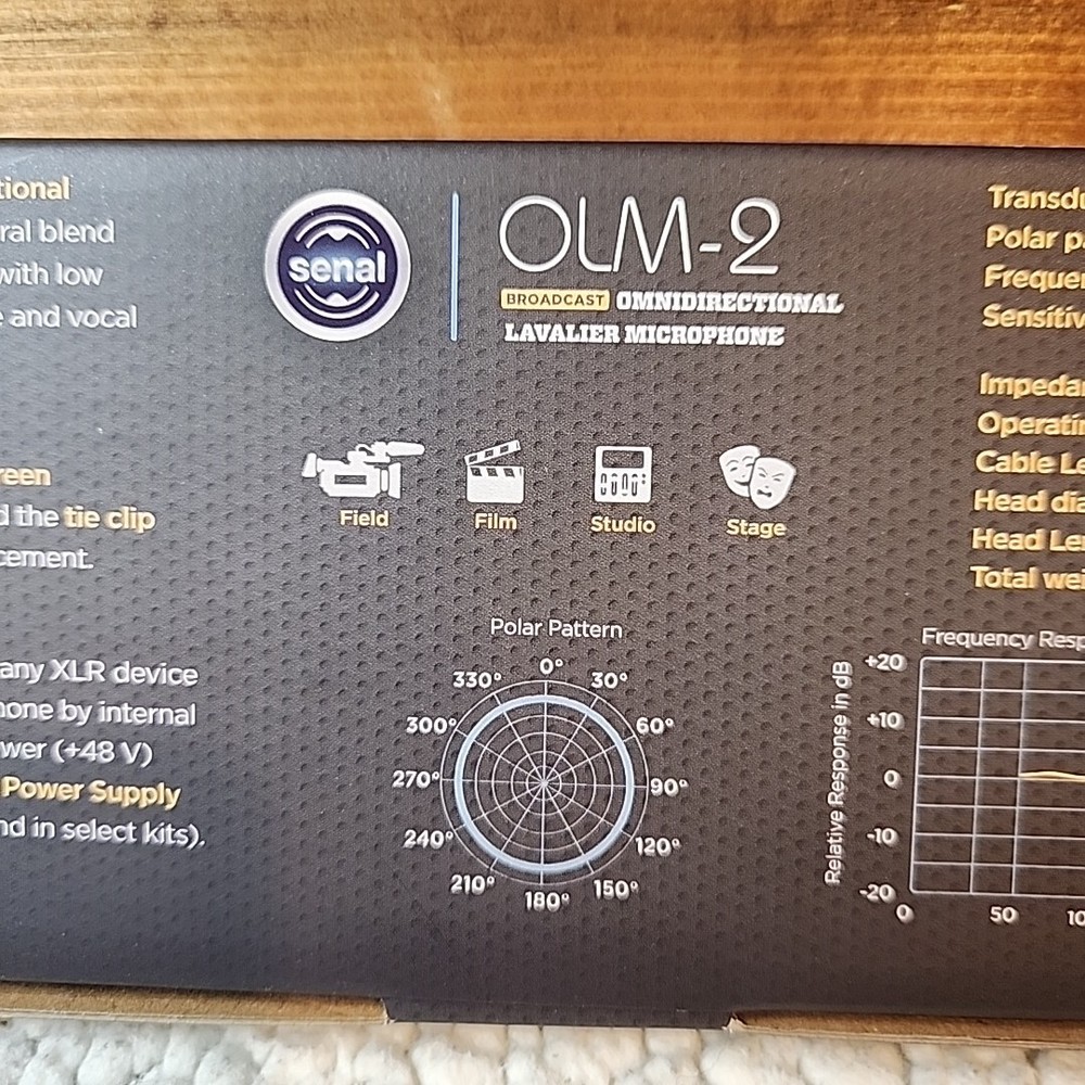 Senal OLM-2 Lavalier Microphone with 3.5mm Locking Connector for Sennheiser NEW
