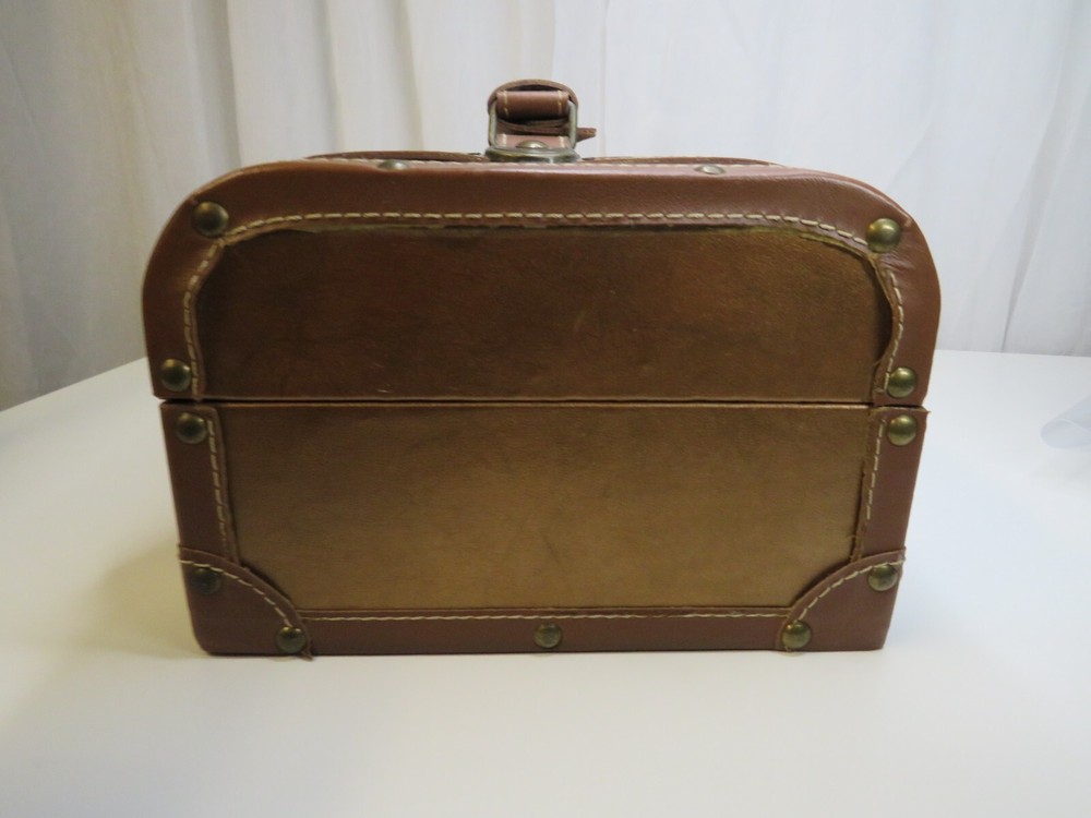 Faux lather small treasure chest