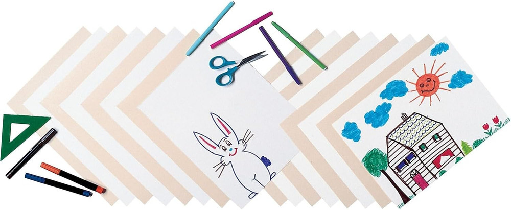 Tagboard Sheets 12x9 White Cardstock 100 Pack