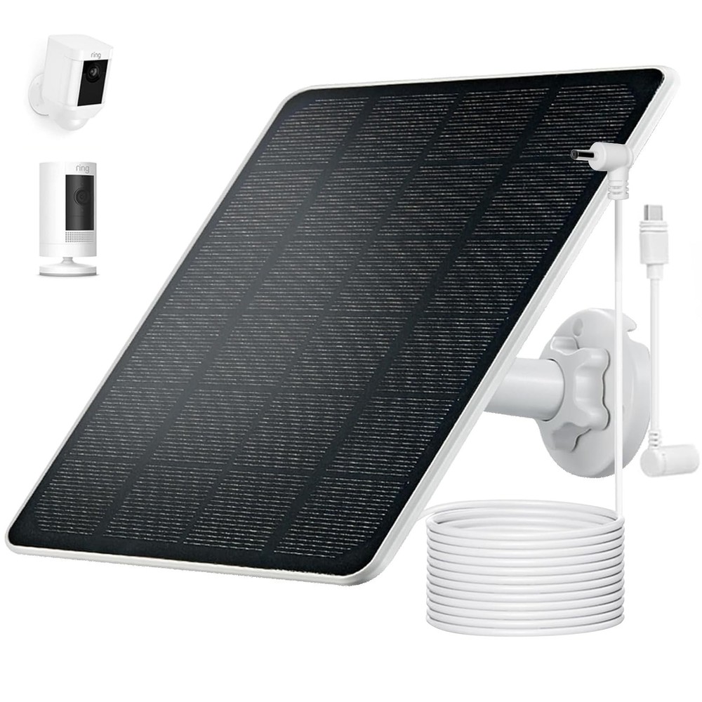 Ring Camera Solar Panel Charger, Compatible with Stick Up Cam, 1Pack