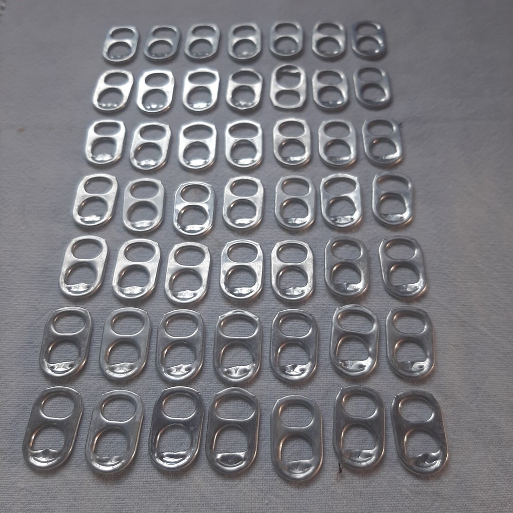 200 Aluminum Can Pull Tabs for Crafts (2-hole rounded) - Soda Tabs, Pop Tabs