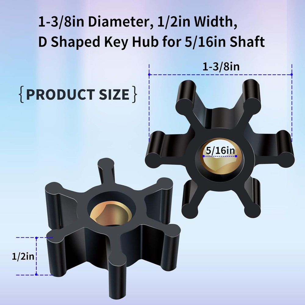 2 Pack Utility Pump Replacement Impeller for Utility Water Transfer Pumps, Water