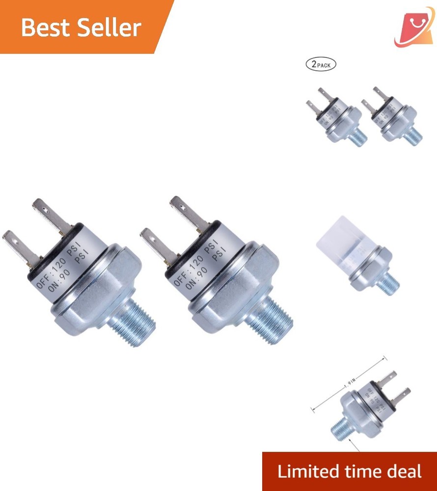 High-Performance Air Pressure Switch 90-120 PSI - Auto ON/OFF for Versatile Use