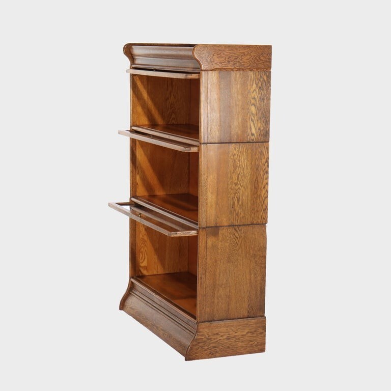 Globe Wernicke School Oak Three Stack Bookcase C1920