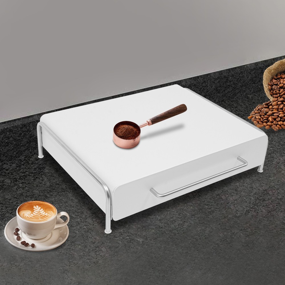 Carbon Steel Coffee Pod Storage Drawer Holder, 35-40 Capsule Capacity Tabletop