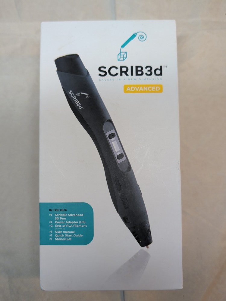 SCRIB3D Advanced 3D Printing Pen w/ PLA Filament Tested Working