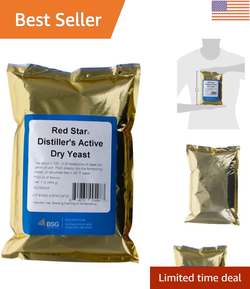 DADY Distillers Yeast Powder 1 lb - Ideal for Whiskey and Light Spirits