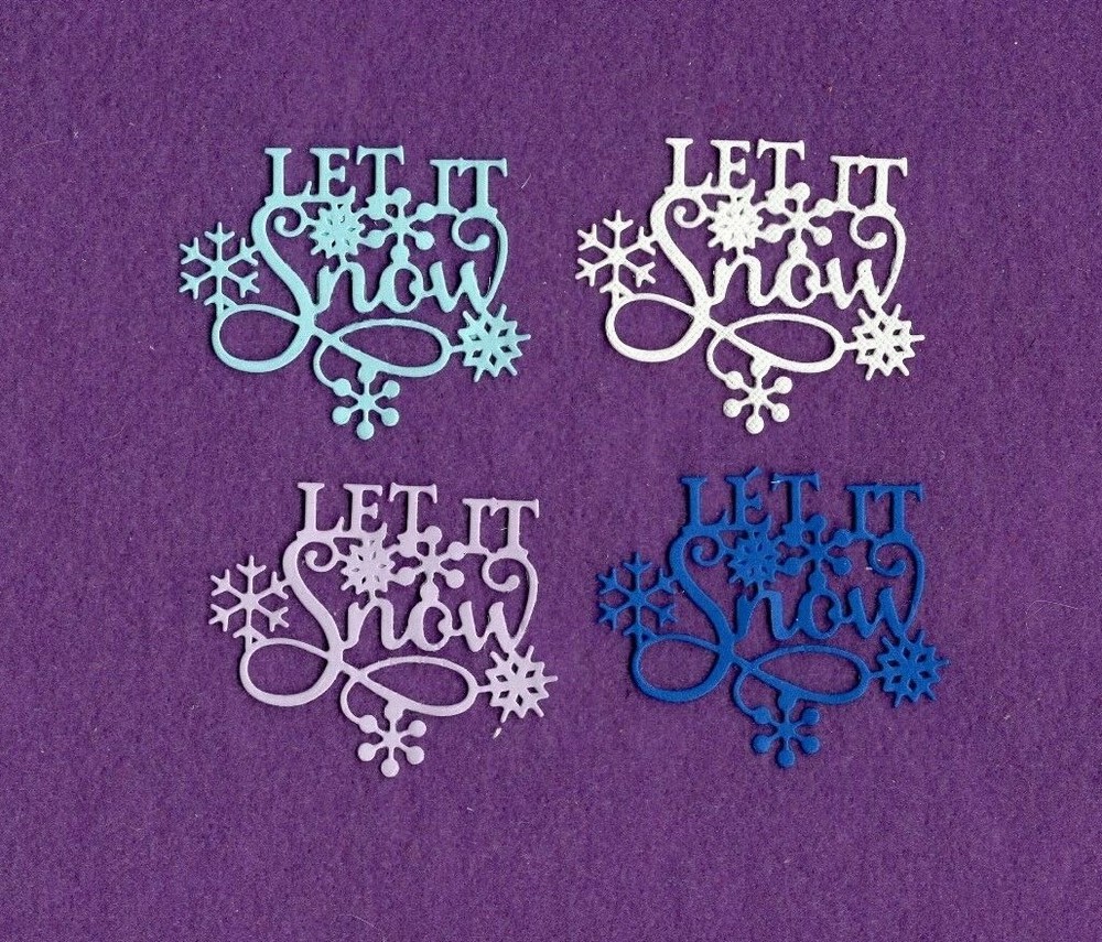 LET IT SNOW # 11 die cuts scrapbook cards