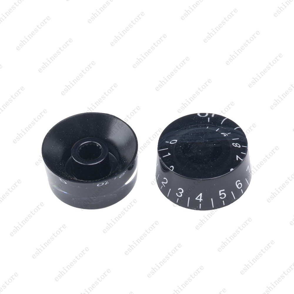 4 Pcs Black/White Electirc Guitar Control Knobs Speed Dial Knobs for Les Paul SG
