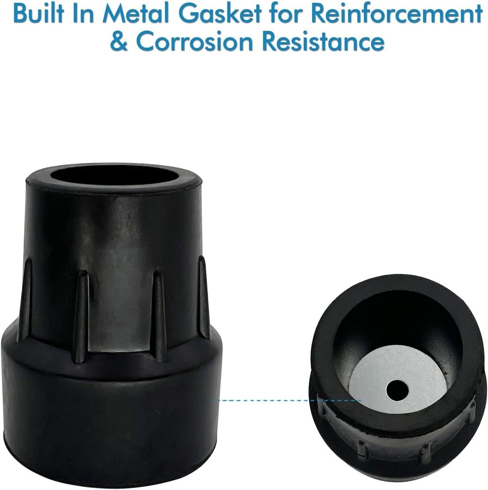 Replacement Cane Tips, Black, 1 inch