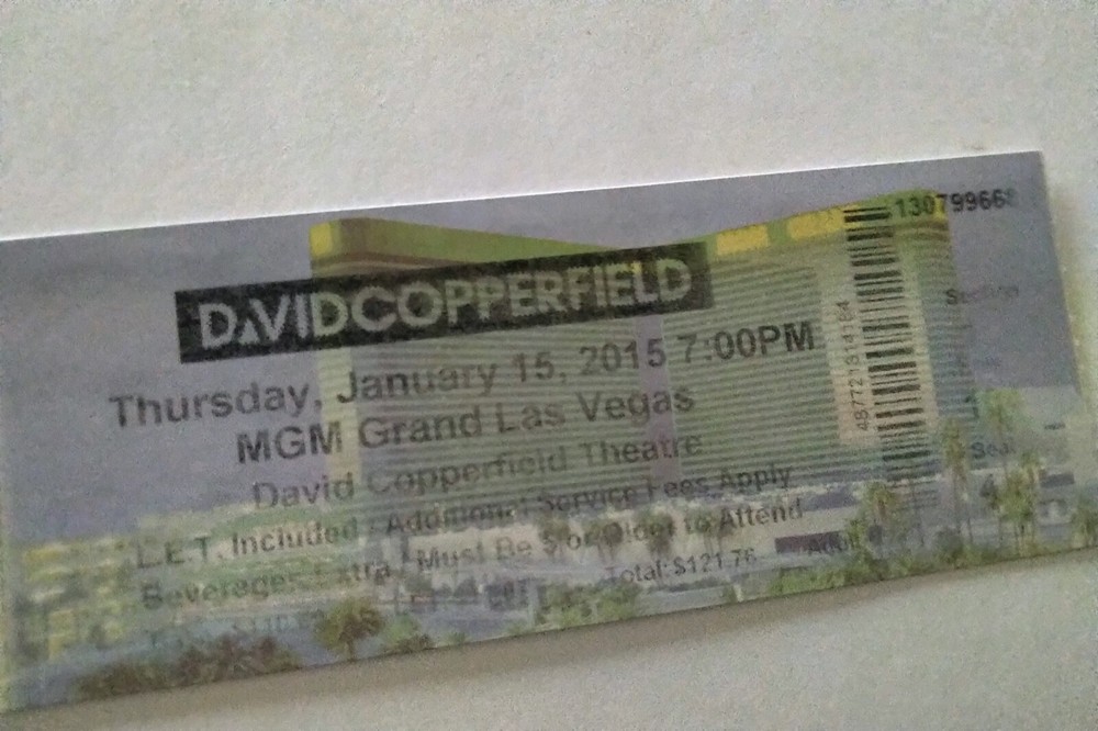 David Copperfield Ticket 2015