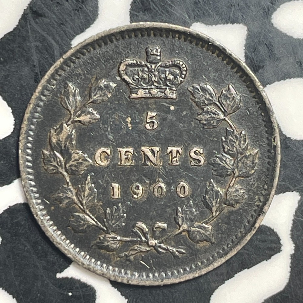 1900 Canada 5 Cents Lot#T2283 Silver! Nice!