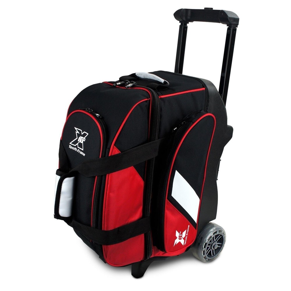 10th Frame 2 Ball Roller Bowling Bag Black/Red