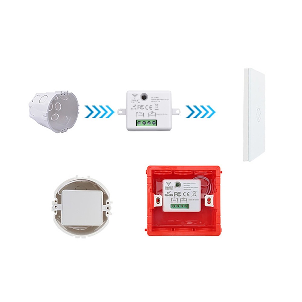 New 433MHz Wireless Remote Control Kinetic Self-powered Wall Light Switch