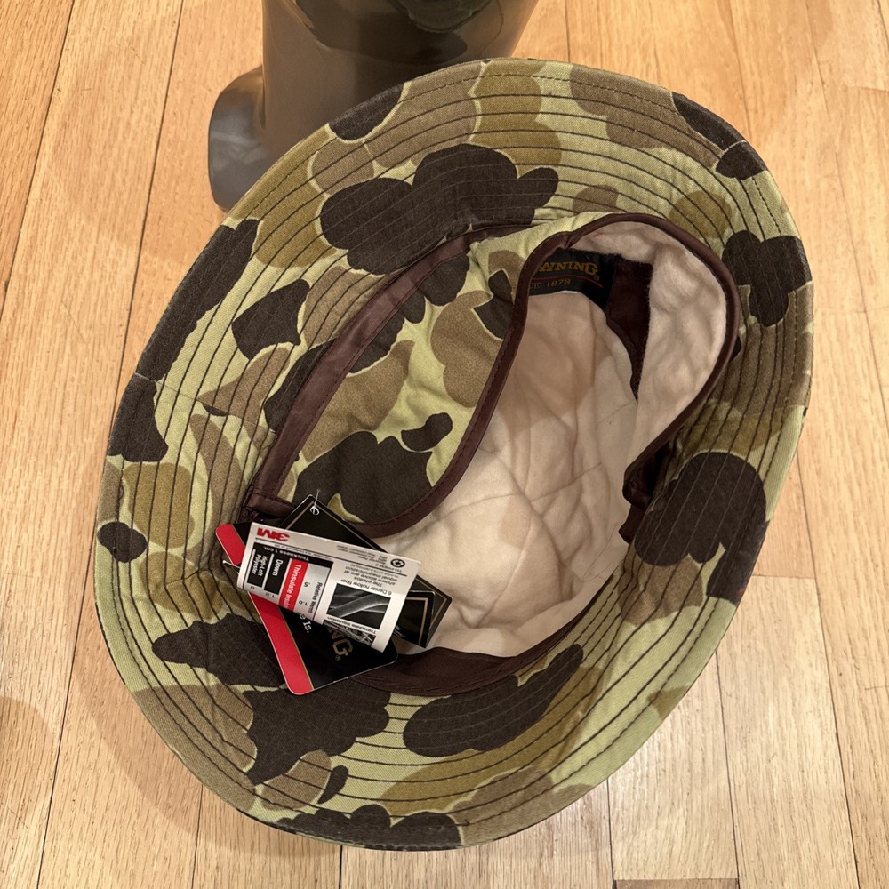 NWT Browning Duck Camo Bucket Hat Thinsulate GoreTex Size Medium Jones Cap
