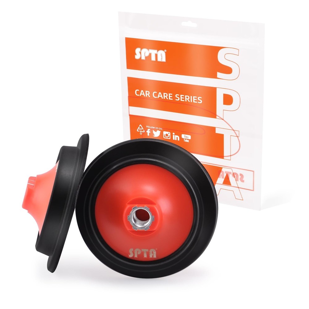SPTA 2Pcs Orange 5" Rotary Flexible Backing Plate