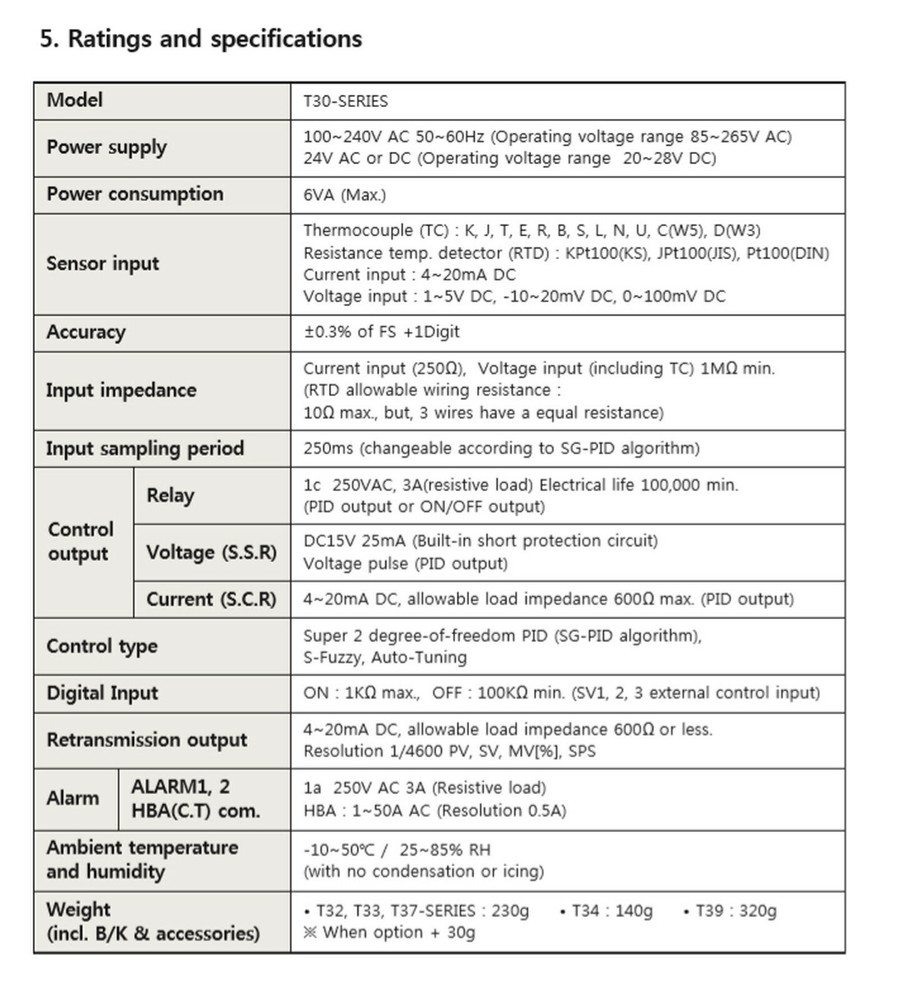 Temcoline T34-S00 Digital PID Controller Heating Cooling control 48x48x77mm