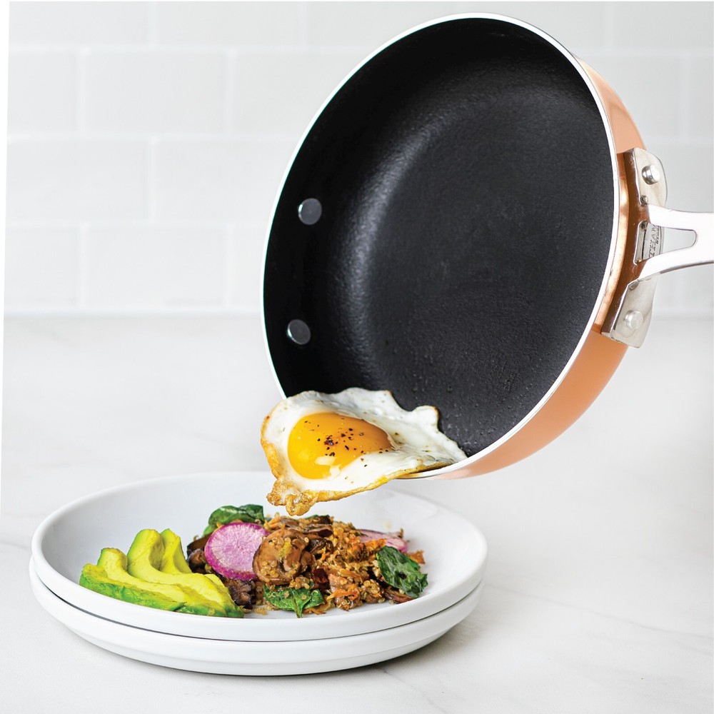 Gotham Steel Stackmaster Copper Cast Textured Complete 10 Piece Set w/ Utensils