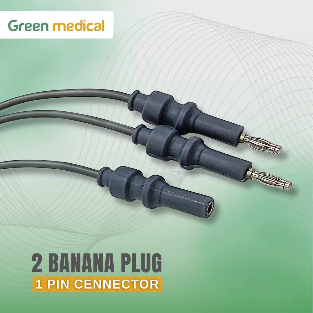 Bipolar cable High frequency with 2 banana plug (4mm) 3 meter long reusable