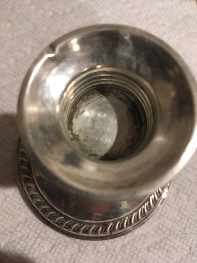 Empire Pair Rope Pattern Sterling Silver Weighted Candlesticks
