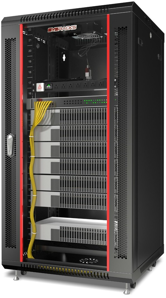 22U Wall Mount Server Rack Locking Network Cabinet Box Data Enclosure 24” Depth