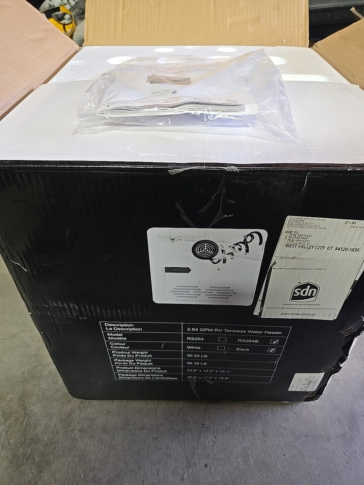 Camplux 2.64 GPM RV Tankless Water Heater Propane Heater Black RS264b