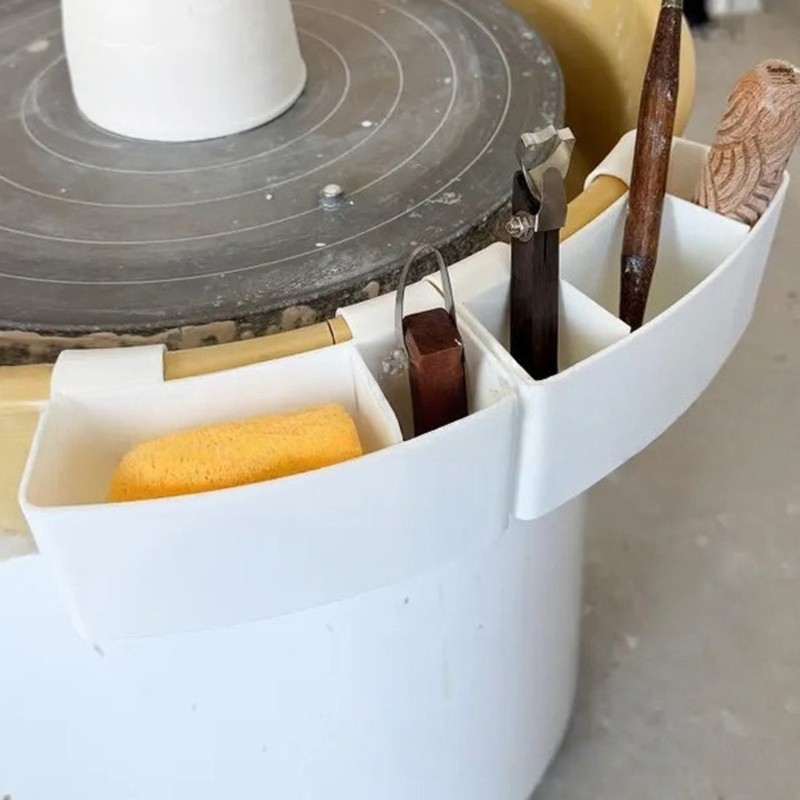 Pottery Craft Tool Storage Rack Adjustable Compartments Ceramic Tool Organiser