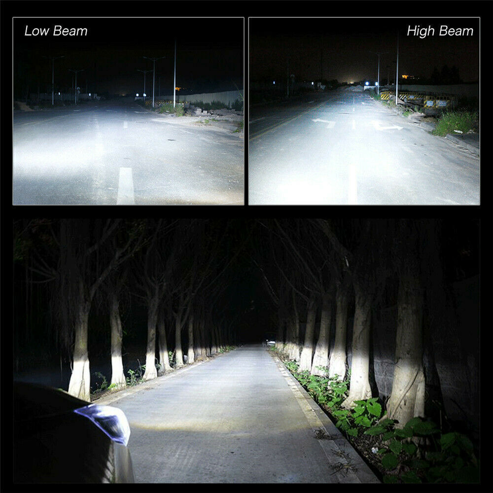 9006 9005 LED Headlight KIT Combo Bulbs 10000K High Low Beam Super Bright WhiteB