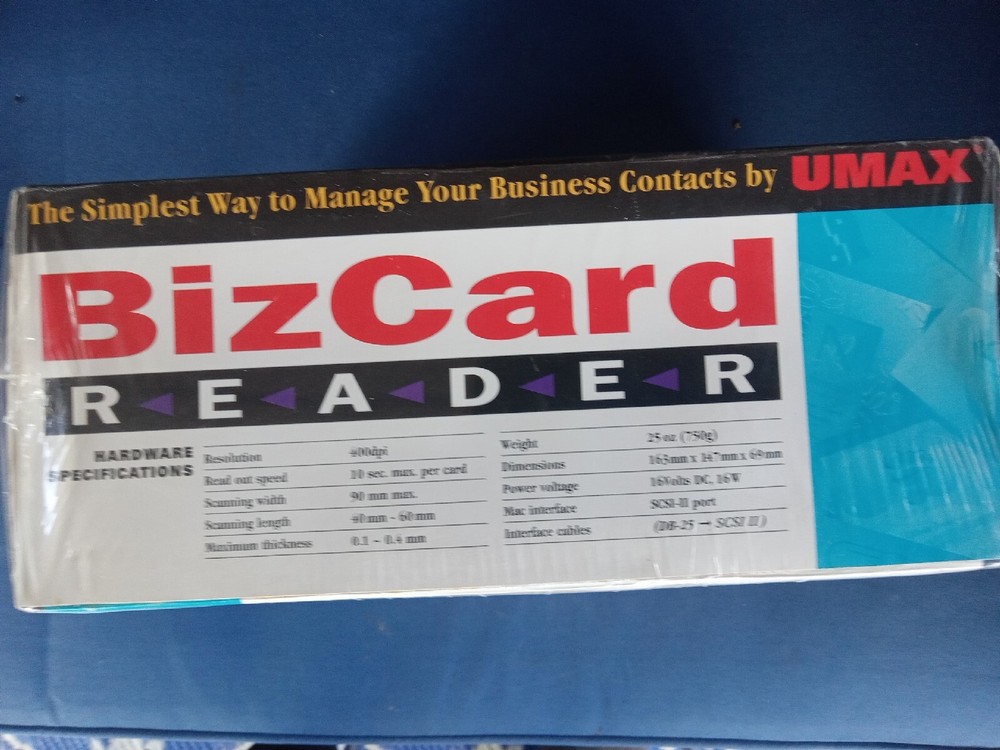BizCard Reader UMax New Mac Version Software Manual Users Guide