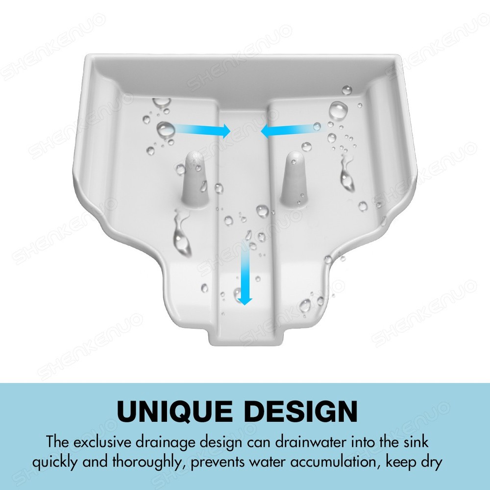 Self-Draining Soap Dish with Strong Suction Cup – 1 piece