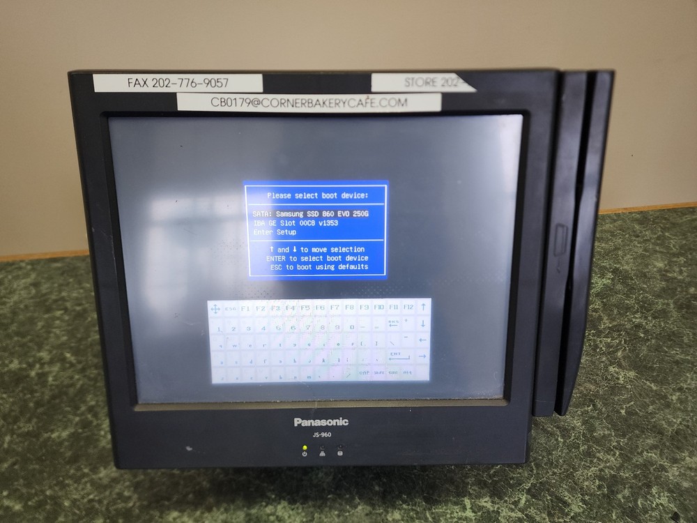 Panasonic JS-960 POS Model JS-960WP 15" Workstation w/ Card Reader