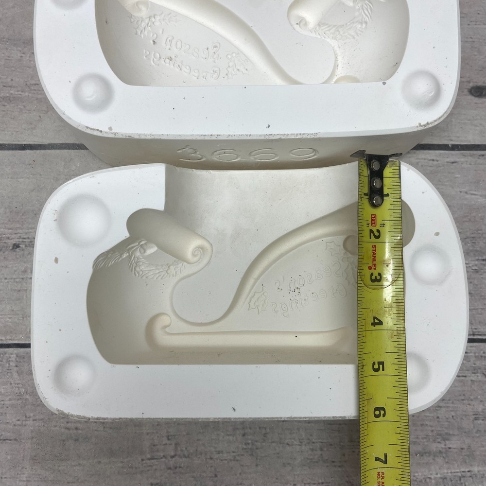 2003 Creative Paradise Inc Ceramic Casting Mold Small Sleigh #3669