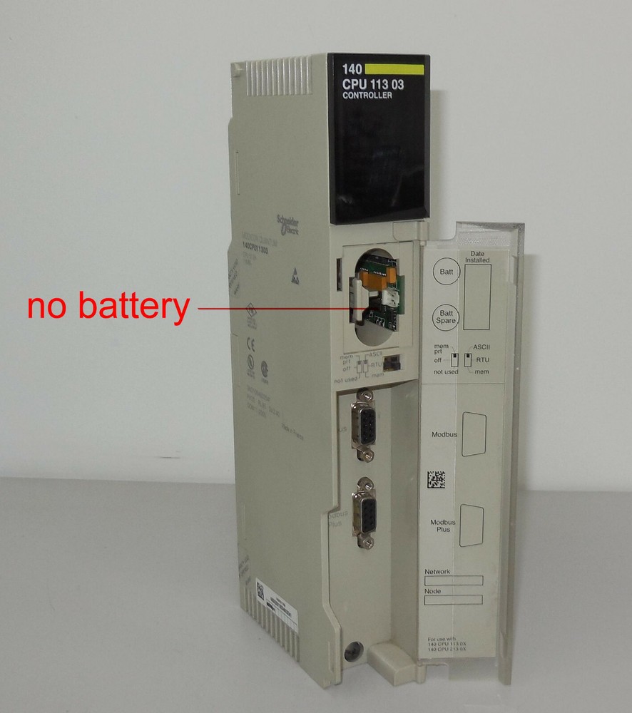 Schneider 140CPU11303 PV:03 RL:85 SV:2.40 controller