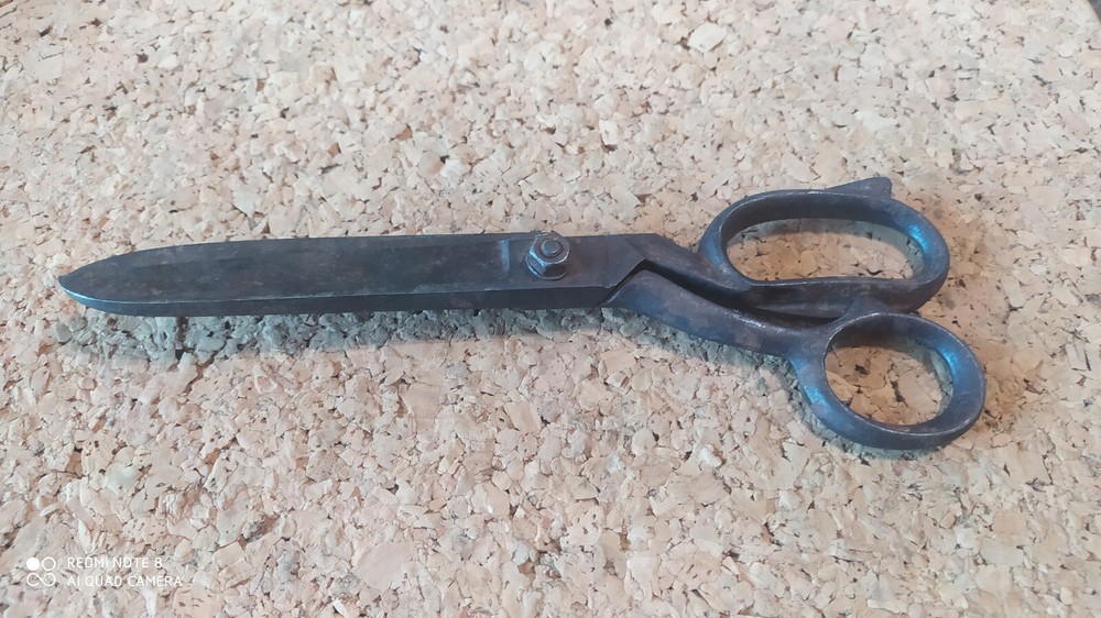 Antique BIG Iron Scissors Tailoring Sewing Cutting Tool Shears