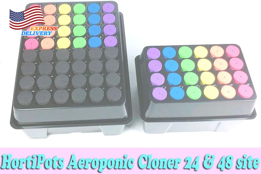 Aeroponic Cloner Machine 24 Site for Cuttings Rooting Using Neoprene Inserts NEW