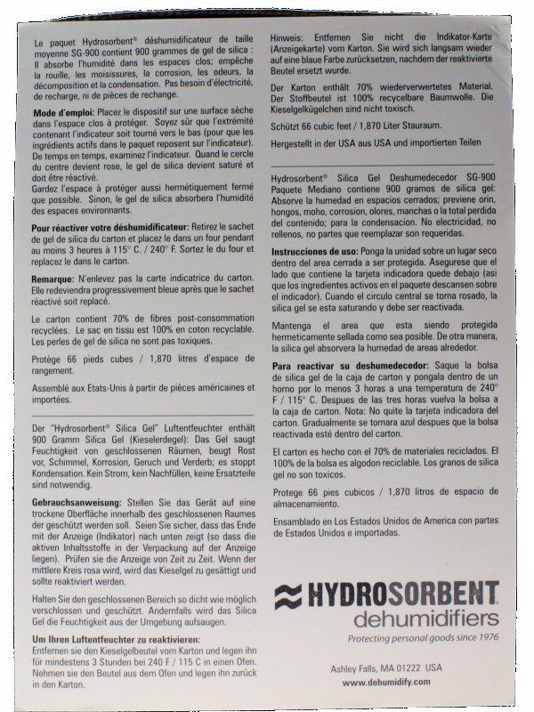 900 Gram Silica Gel Desiccant (2 pack)