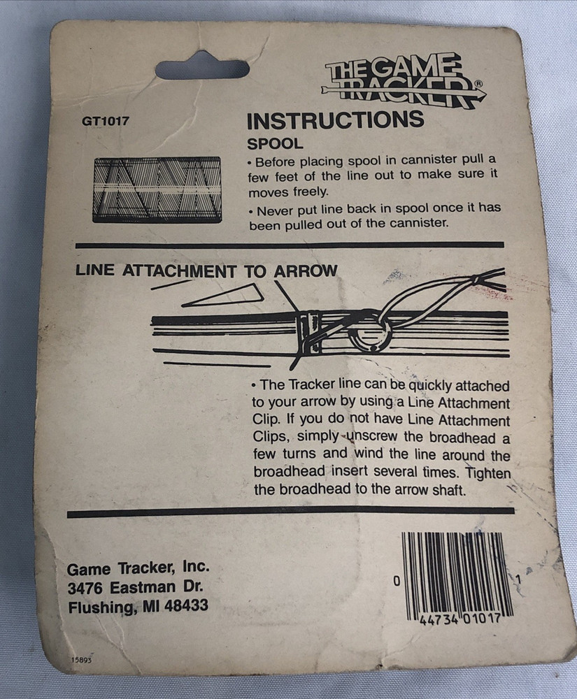 Game Tracker Model 1000 Deer Bowhunting Replacement Spool USA Made
