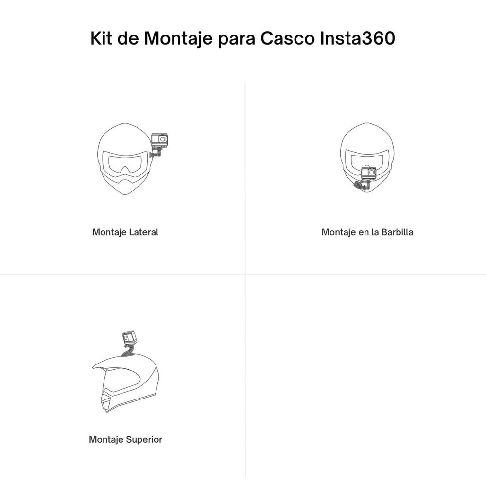 Helmet Mount Bundle for ONE R, ONE X, ONE Action Camera