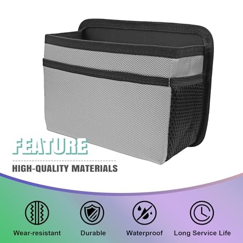 Car Trash Can, Foldable Mini Vehicle Trash Bin Garbage Organizer Holder white