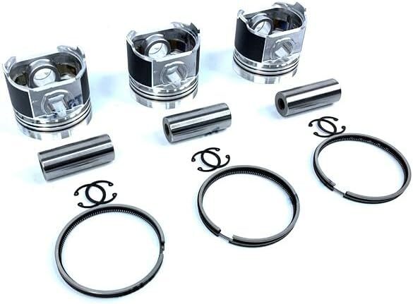 3Pcs Piston With Piston Ring+0.5mm For Yanmar 3TNM72 engine (oversize)