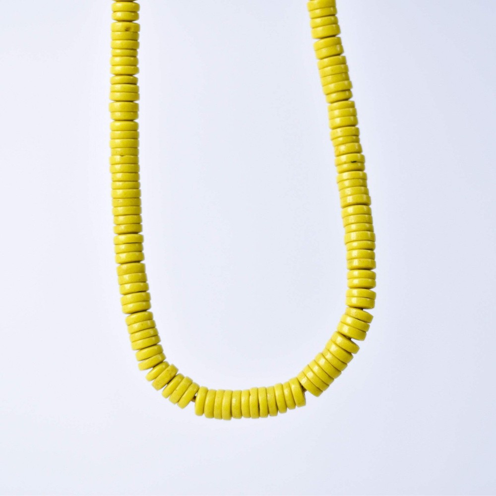 Bohemian Button Yellow Trade Beads