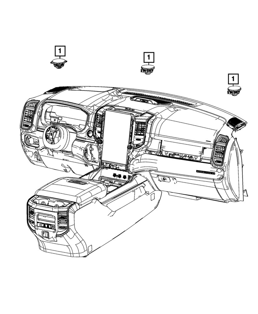 Genuine Mopar Speaker 68548880AB