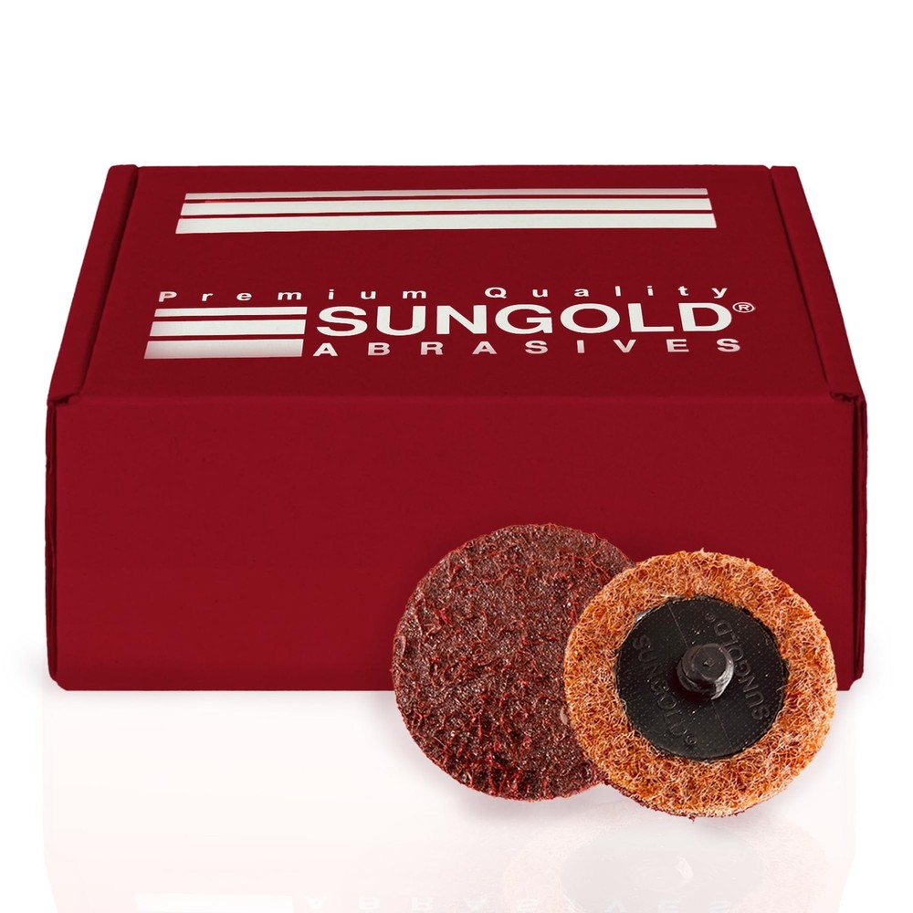 Sungold Abrasives 74903 Medium Non Woven Surface Conditioning R-Type Quick Ch...