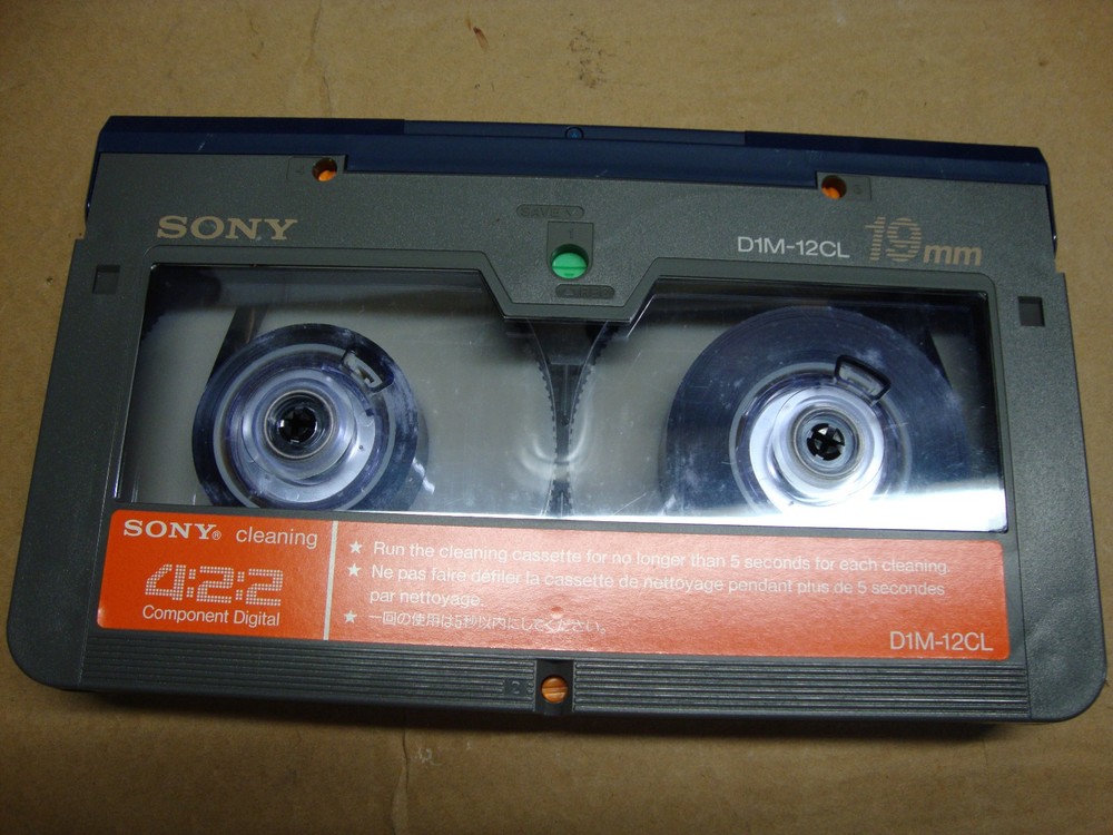 Sony D1M-12CL 4:2:2 Component Digital Cleaning Tape