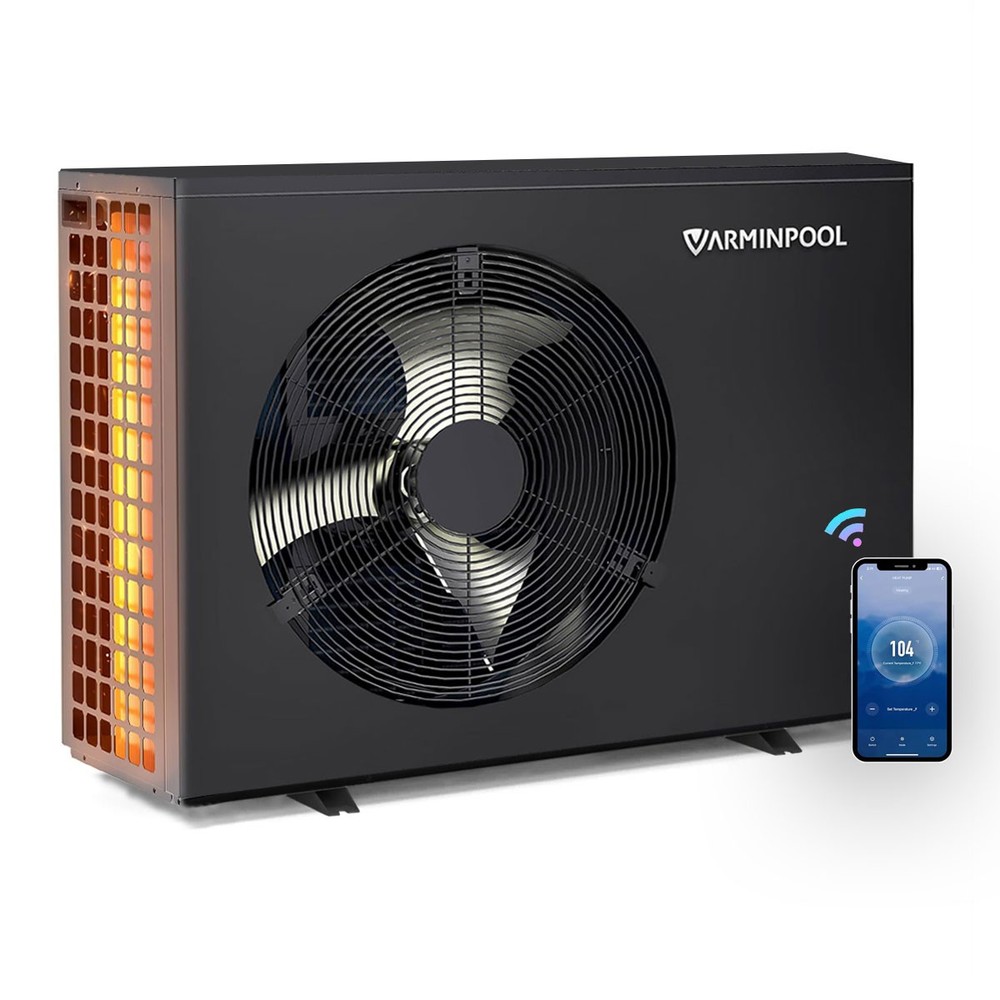 40000BTU Swimming Pool Heat Pump Inground Pool Heater with WIFI Capable Timer