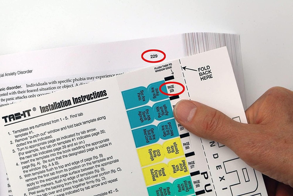 DSM-5-TR Index Tabs by TAB-IT | Color Coded by Diagnosis | Includes Easy Inst...