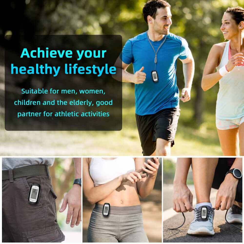 3D Sensor LCD Pedometer Step Walking Distance Calorie Counter Jogging Running