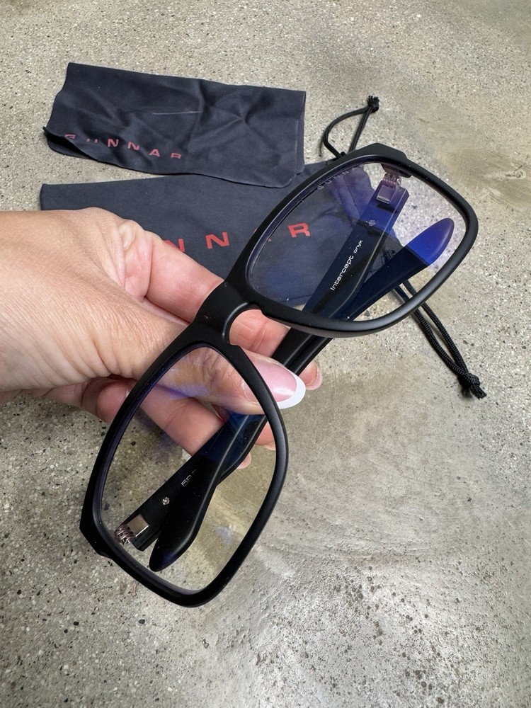 Gunnar Intercept Onyx Computer Screen Blue Light Reduction Glasses